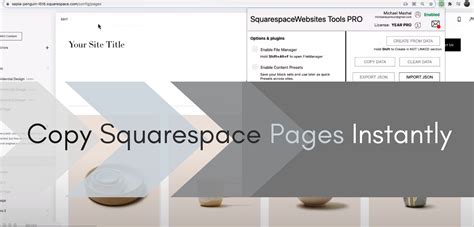 squarespace copy page.